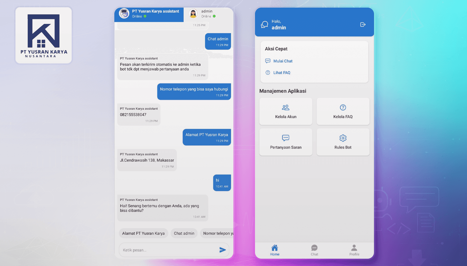 Project PT Yusran Karya Nusantara AI Customer Service