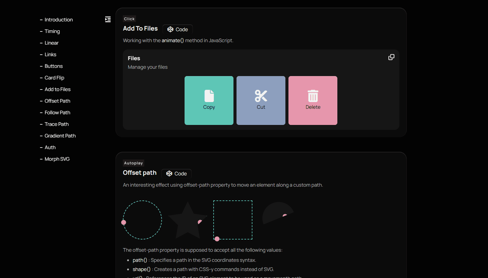 Project Web Animations